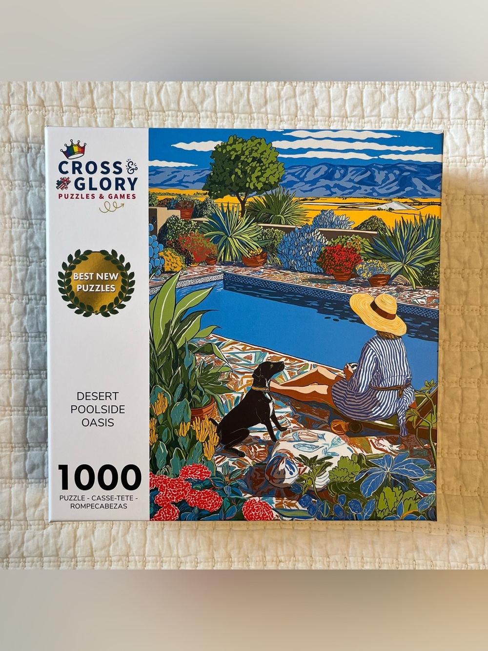 Cross and Glory Desert Poolside Oasis 1000 Piece Jigsaw Puzzle